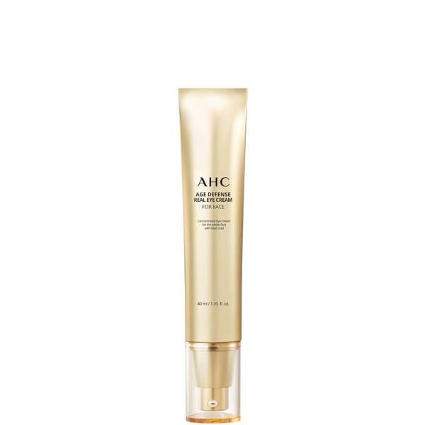 Kem mắt AHC vàng Age Defense Real Eye Cream For Face - kem mắt dùng được cho mặt, chống lão hóa cho tuổi 40