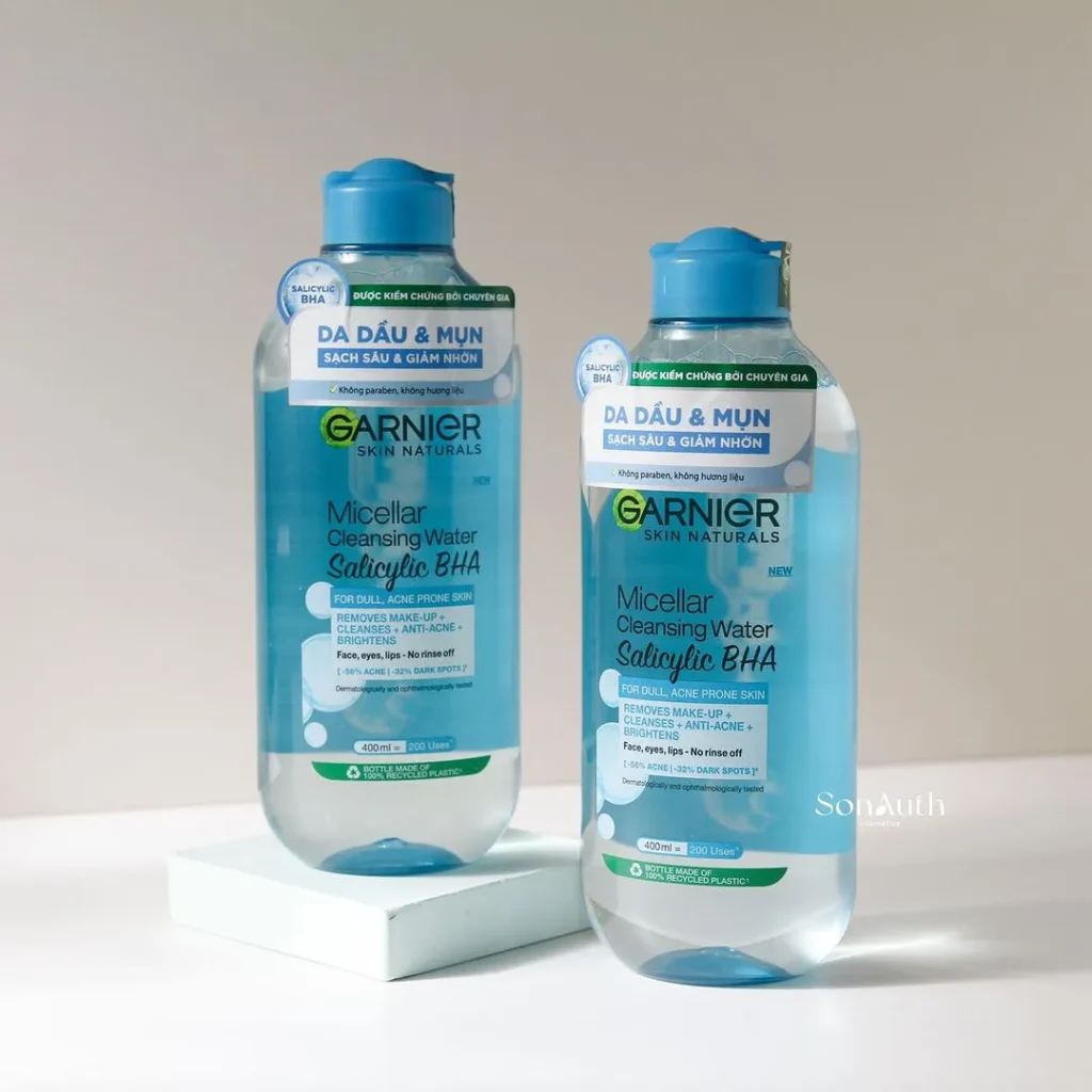 Nước tẩy trang cho da dầu Garnier Micellar Salicylic BHA