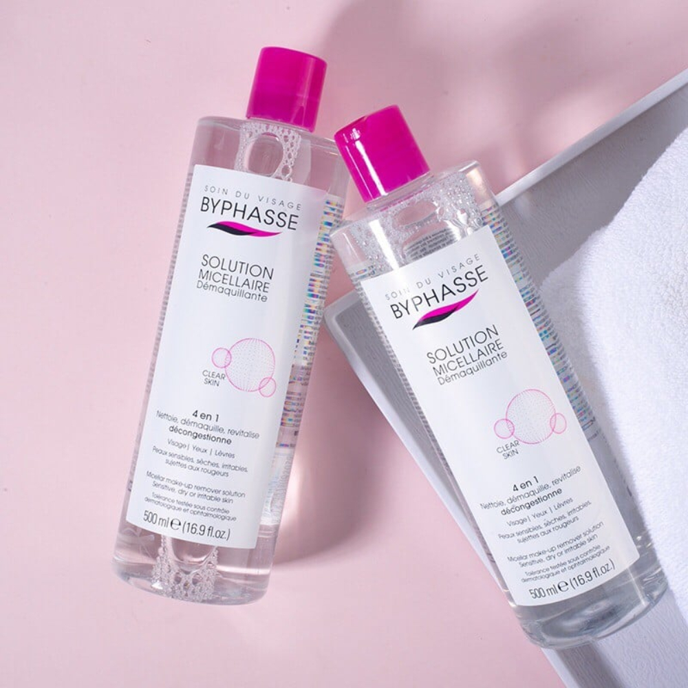 Nước tẩy trang nắp hồng Byphasse Micellar Make-Up Remover Solution