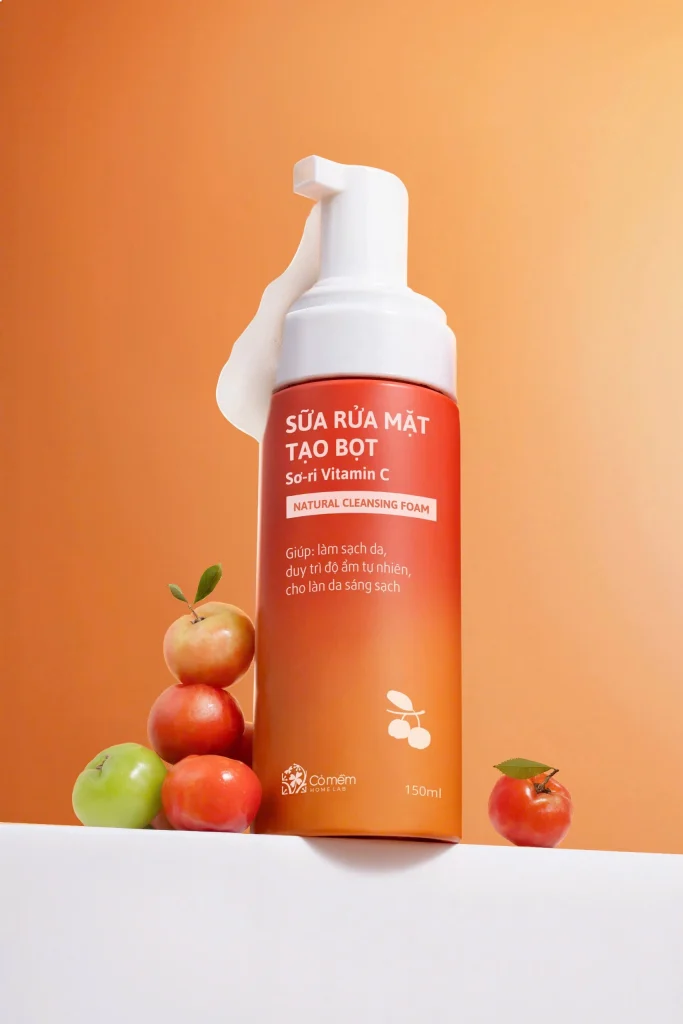 Sữa rửa mặt vitamin C Cỏ Mềm sáng da