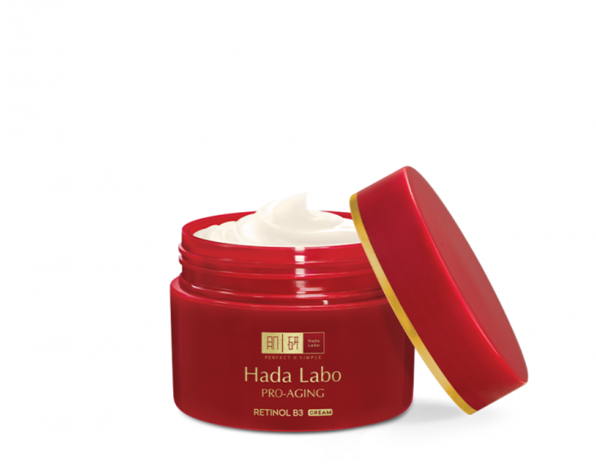 Kem dưỡng giảm mờ nếp nhăn Hada Labo đỏ  Pro-Aging Retinol B3 Cream