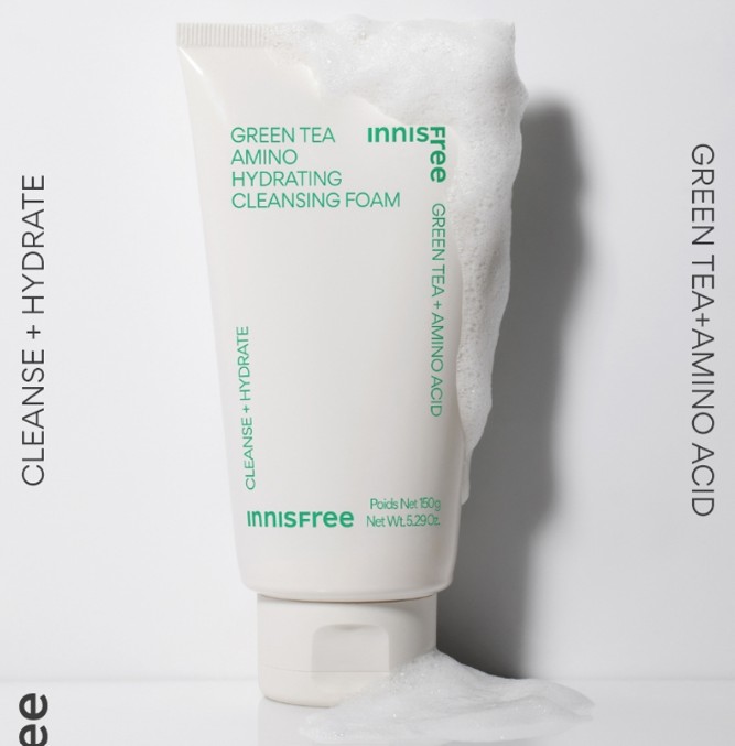 Sữa rửa mặt Innisfree trà xanh Green Tea - sữa rửa mặt tốt cho tuổi 50